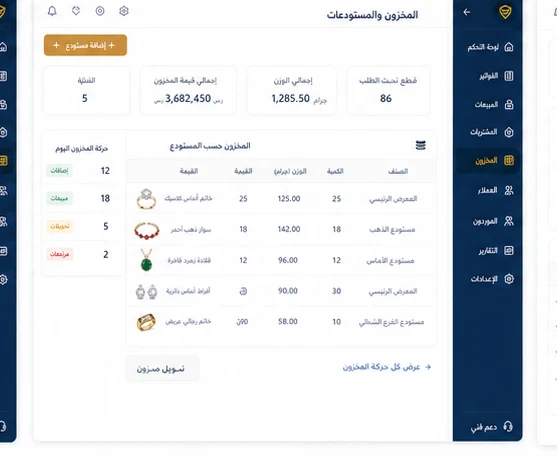 المخزون والمستودعات